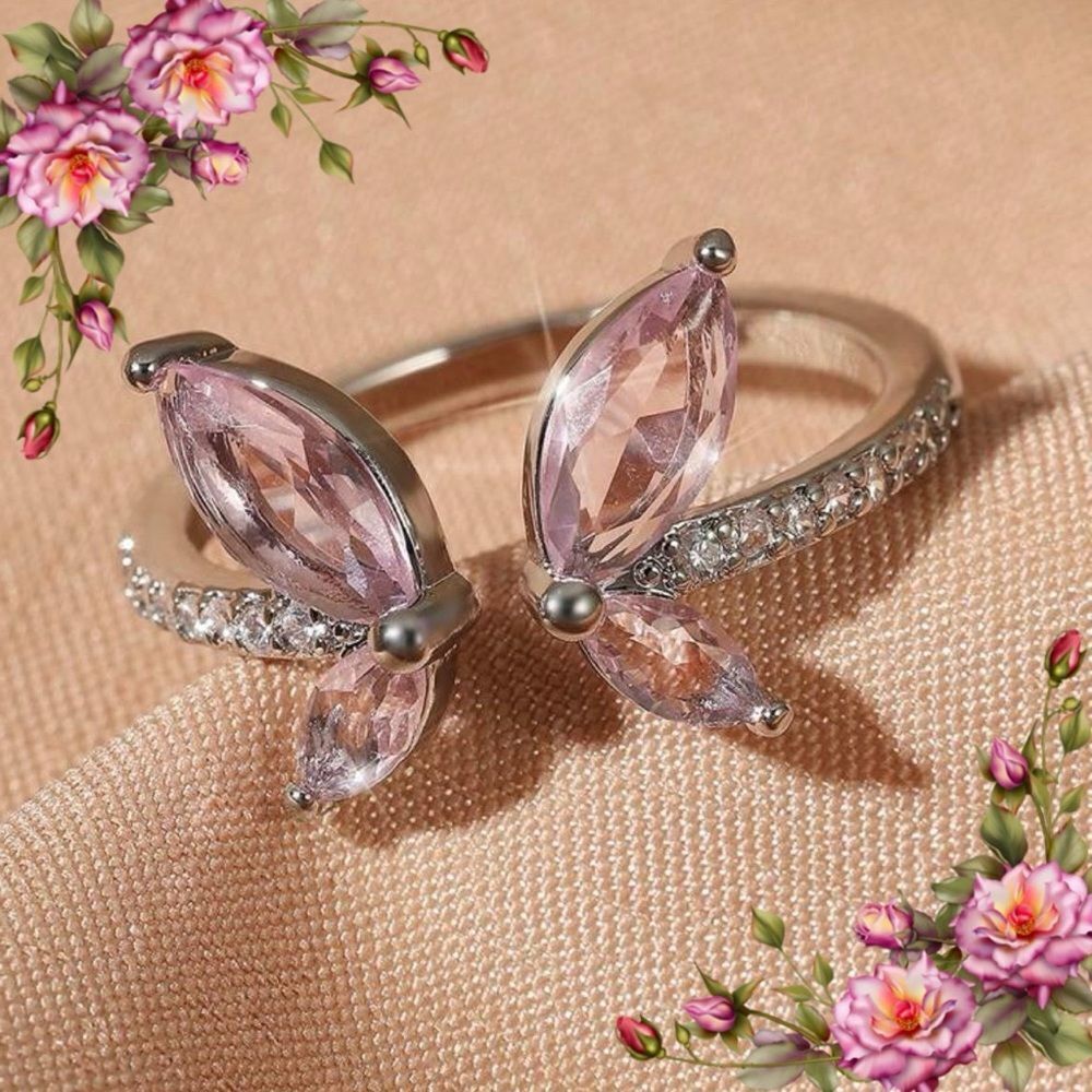 Copper Butterfly Decor Cuff Ring